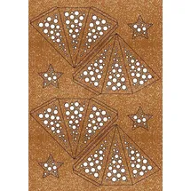 Buntpapierfabrik Ludwig Bähr Modena-Stern mini Dots kupfer
