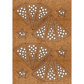 Buntpapierfabrik Ludwig Bähr Modena-Stern mini Dots kupfer