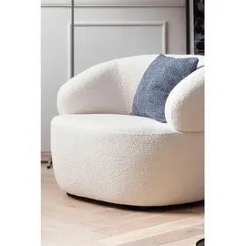 SalesFever Cocktailsessel Bouclé Stoff 88 x 69 x 89 cm Weiß