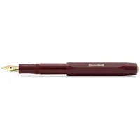 KAWECO CLASSIC SPORT Füllhalter Bordeaux mit vergoldeter Edelstahlfeder und Iridiumspitze für Tintenpatronen I Füllfederhalter 13 cm I Füller in Bordeaux I Federbreite: M (Medium)
