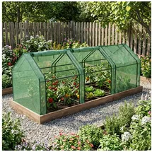 EDENIA Folien Gewächshaus 270 x 90 x 90 cm
