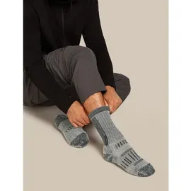 Icebreaker Merino Hike+ Mountaineer Mid Calf - Merinosocken - Herren Jet Hthr / Black L (44.5 - 46.5)