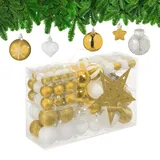 Relaxdays Relaxdays, Christbaumschmuck, Gold/weiß