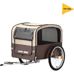 Blue Bird Fahrradhundeanhänger »Blue Bird Fahrrad Hundeanhänger 20" Stahl« beige|braun