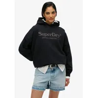 Superdry Venue Metallic Relaxed Kapuzenpullover Black XL
