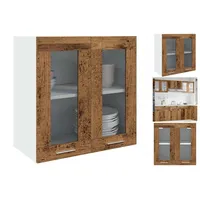 VidaXL Küchen-Wandschrank mit Glastüren Altholz-Optik 60x31x60 cm