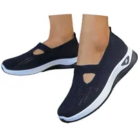 RACXBO Orthopädische Schuhe Damen Walkingschuhe Sommerschuhe Sommer Weite H Damenschuhe Gesundheitsschuhe Breite Füße Leicht Barfußschuhe Barfussschuhe Atmungsaktive Elegant Und Bequem Laufschuhe - 40 EU