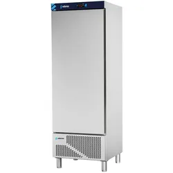 Vertikaler Gefrierschrank 600 Liter INOX für die Gastronomie. Edelstahl-Gefrierschrank für Bars und Restaurantküchen.