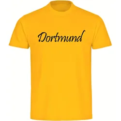 multifanshop Kinder T-Shirt - Dortmund - Schriftzug - Druck schwarz - Kind