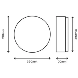 Philips Moire 1-flg. rund weiß