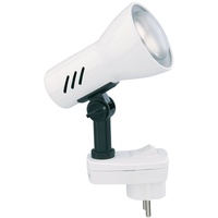 Briloner Leuchten Plug Light, E14 25W Leselampe, dreh- und schwenkbar, weiß, Metall, 25 W, 230 V, Höhe 10,5 cm