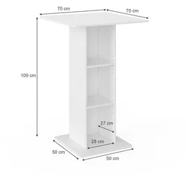Vicco Bartisch Rodeo Bartresen Stehtisch Tisch Tresentisch Loungetisch Weiß,