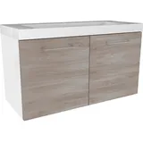 Fackelmann Waschtischunterschrank Lima 80 x 42 x 35 cm Weiß Matt