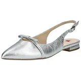 HÖGL Leder-Slingballerinas in Silber | Gr.: 38,5