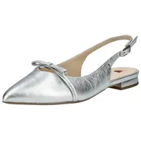 HÖGL Leder-Slingballerinas in Silber | Gr.: 38,5