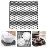 VIDSTW Spülbeckeneinlage 26,5 cm x 26,5 cm Spülbeckenmatte Silikon Sink Mat Einlagen für Spülbecken Spülbecken Matte für Platzieren Sie Utensilien, Filtern Sie Obst und Gemüse