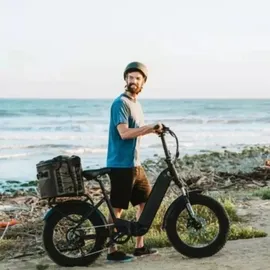 Touroll E-Bike Klapprad Elektrofahrrad mit 20 Zoll Fat Tire, 48V 15Ah Abnehmbarer für Lange Reichweite bis zu 120 km, 7 Gang Getriebe mit Mehrfache Dämpfung,Reichweite Max 90km 7-Gang-All-Terrain Ebike Herren für MTB, Strand & Schnee