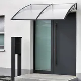 [en.casa] Vordach Mellerud 240x100 cm Schwarz/Transparent