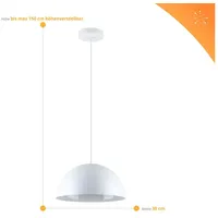 LED Universum Pendelleuchte "Jada" weiß, 40W, Höhenverstellbar weiß