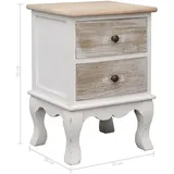 vidaXL Nachtschrank NA 35 x 30 x 50 cm Weiß