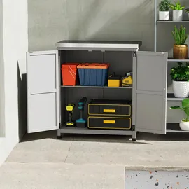 Outsunny Gartenschrank 0,79 x 0,43 m Grau
