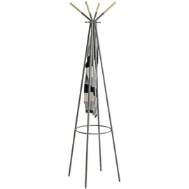 Möbel Kraft Garderobenständer Modern 175 x 56 cm Grau