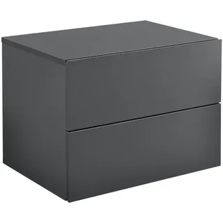 [en.casa] Wandregal, Dunkelgrau 2 Schubladen Rechteckig, 40x30x29 cm, Wohnzimmer, Regale, Wandregale