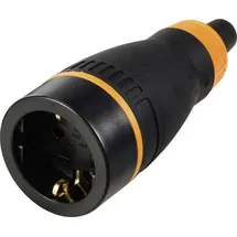 Sygonix SY-6618480 Schutzkontaktkupplung TPE, PC 250 V/AC Schwarz, Orange IP20