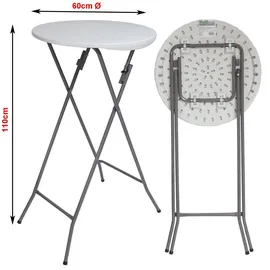 Trutzholm Stehtisch Bistrotisch Ø 60 cm klappbar weiß