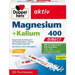 DOPPELHERZ Magnesium+Kalium DIRECT Portionsbeutel 20 St