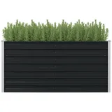 vidaXL Garten-Hochbeet verzinkter Stahl 160 x 80 x 77 cm Anthrazit