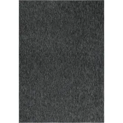 Teppich Kurzflor Unifarben Polypropylen saugroboter Wohnzimmer Anthrazit Rechteckig 200x290 | Kadima Design