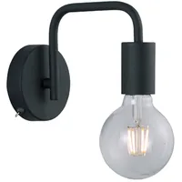 MeineWunschleuchte Minimalistische Wandleuchte mit Schalter und Stecker, Höhe 15cm