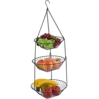 Relaxdays Obstkorb in schwarz