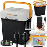 peme Kühlbox Auto Elektrisch für Camping Kühlschrank Elektrische Kühltruhe Groß Autokühlschrank Cool Box Cooler Gefrierbox mit Strom und Steckdose Car Fridge Tiefkühlbox 12V 230V 22,9L – Essential