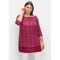 Sheego Damen Große Größen Carmenshirt mit Paisleyprint und Bordürendruck