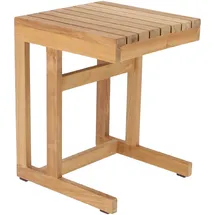 jan kurtz Beistelltisch Cero aus massivem Teakholz, quadratisch, Natur, outdoor geeignet, 35x35x45 cm