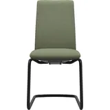 Polsterstuhl STRESSLESS "Laurel", grün (grün dinamica, schwarz matt), B:53cm H:92cm T:59cm, Microfaser DINAMICA (88% Polyester, 12% Polyurethan), Stühle, Polsterstuhl, Low Back, Größe M, mit Beinen aus Stahl in Schwarz matt