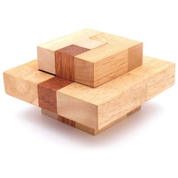 ROMBOL Denkspiele Spiel, Knobelspiel Double Ut- interessantes, schwieriges Interlockingpuzzle aus Holz, Holzspiel