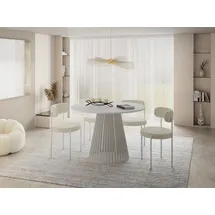 WFL GROUP Esstisch Ø 120 cm weiß