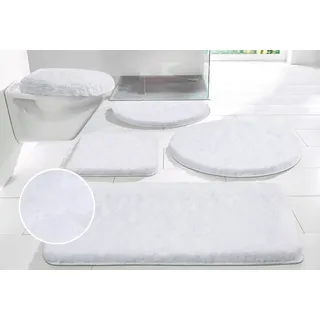 Badematte »Micro exclusiv, Höhe 55 mm, rutschhemmend beschichtet, strapazierfähig-schnell trocknend-fußbodenheizungsgeeignet, Badteppich, Badematten auch als 3 teiliges Set & rund erhältlich, 70063269-4 weiß 1 St.