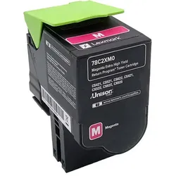 Lexmark Original Toner 78C2XM0 High Yield Farbe: Magenta ca. 5.000 Seiten für CS 421,521,622 Serien und CX 421,521,622,625 Serien wb