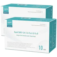 EUROPAPA Influenza-Schnelltest Corona + Influenza A/B 3in1 Schnelltest, 20-tlg., Zuhause, Einzelverpackt, Schnelles Ergebnis, einfache Handhabung, hohe Genauigkeit