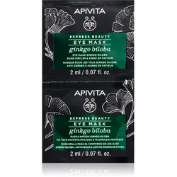 Apivita Express Beauty Eye Mask Gingko Biloba Augenmaske gegen Schwellungen und Augenringe 2 x 2 ml