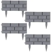 Hti-Living Beeteinfassung Steinmauer Grau Nessa