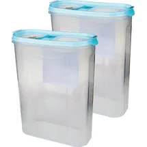 BestLivings Vorratsdosen mit Deckel 2,8 Liter 2-tlg. Türkis