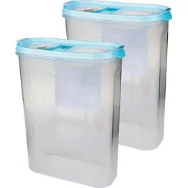 BestLivings Vorratsdosen mit Deckel 2,8 Liter 2-tlg. Türkis