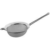 PINTINOX Küchensieb Professional, Edelstahl 18/10, mit langem Griff, feine Löcher, Edelstahl 18/10, spülmaschinengeeignet silberfarben Ø 16,5 cm x 6,5 cm