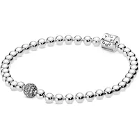Pandora Armband Beads & Pavé aus Sterlingsilber mit Zirkonia 598342CZ Größe 17 cm