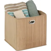Relaxdays 5 x Aufbewahrungskorb beige hoch